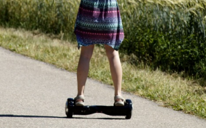 riding hoverboard